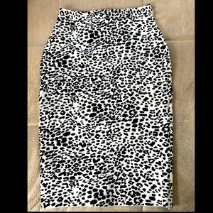House of CB Leopard Print Midi Skirt